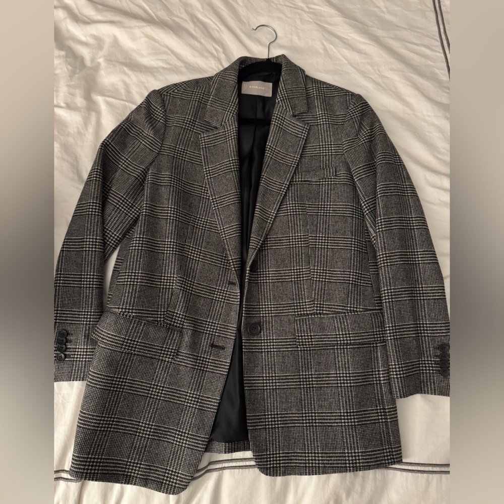 Everlane Oversized black and white Checkered Blazer